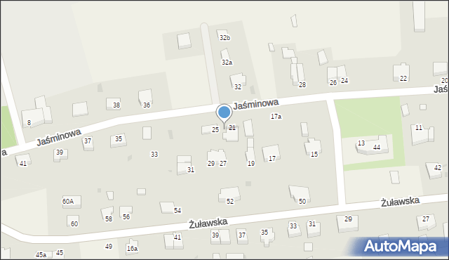 Kmiecin, Jaśminowa, 23, mapa Kmiecin