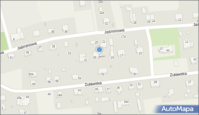 Kmiecin, Jaśminowa, 27, mapa Kmiecin