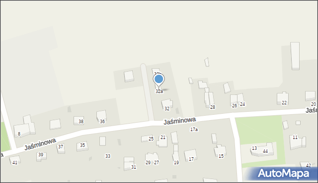 Kmiecin, Jaśminowa, 32a, mapa Kmiecin