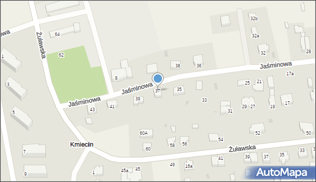 Kmiecin, Jaśminowa, 37, mapa Kmiecin