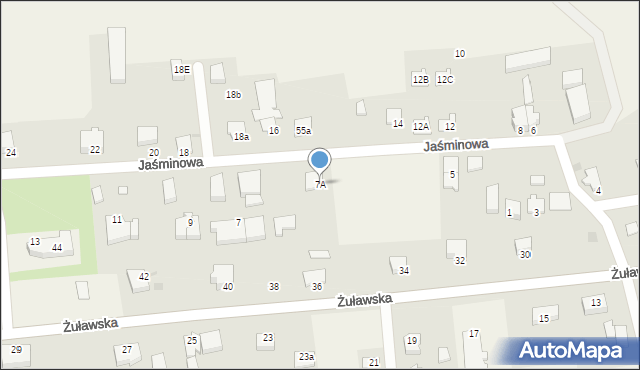 Kmiecin, Jaśminowa, 7A, mapa Kmiecin