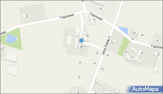 Kobielice, Jana Pawła II, 26, mapa Kobielice