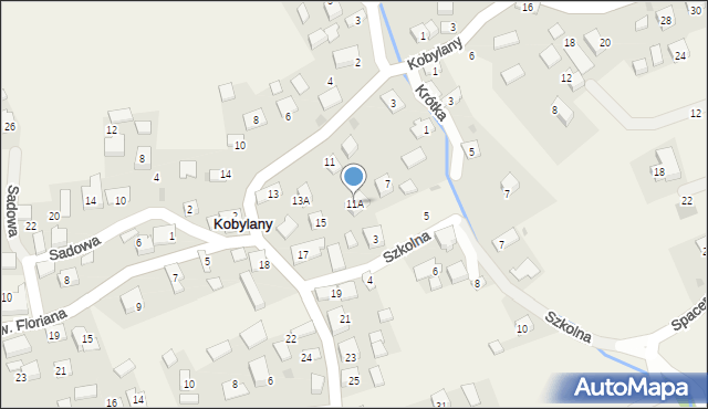 Kobylany, Jana Pawła II, 11A, mapa Kobylany