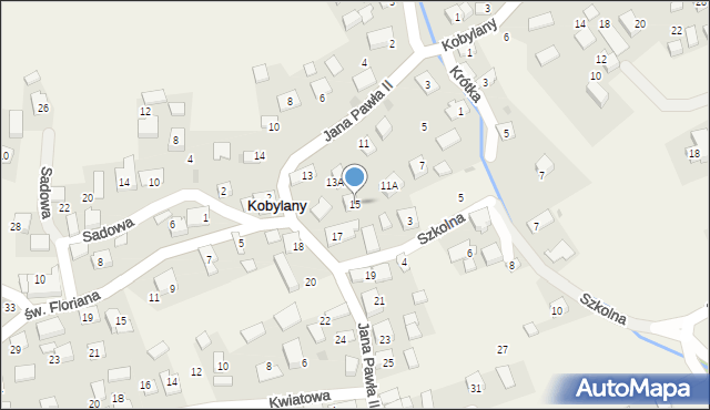 Kobylany, Jana Pawła II, 15, mapa Kobylany