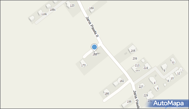 Kobylany, Jana Pawła II, 168, mapa Kobylany