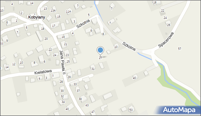 Kobylany, Jana Pawła II, 27, mapa Kobylany