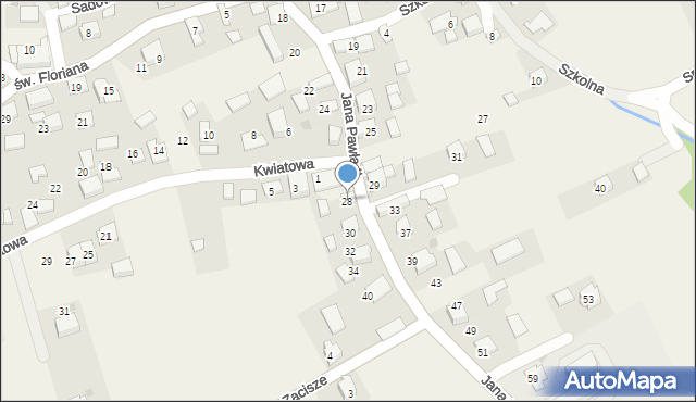 Kobylany, Jana Pawła II, 28, mapa Kobylany