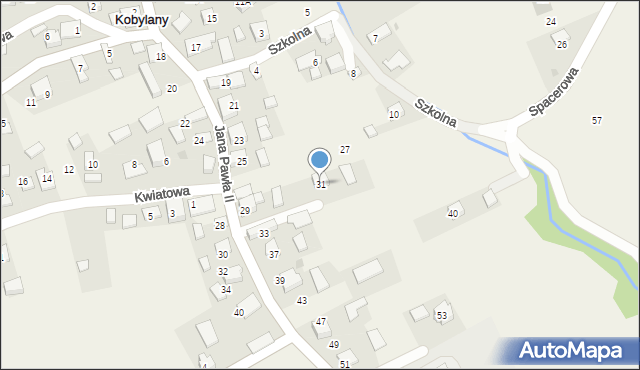 Kobylany, Jana Pawła II, 31, mapa Kobylany