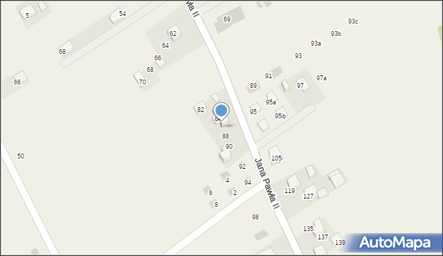 Kobylany, Jana Pawła II, 86, mapa Kobylany