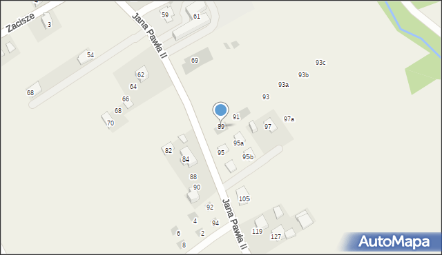 Kobylany, Jana Pawła II, 89, mapa Kobylany