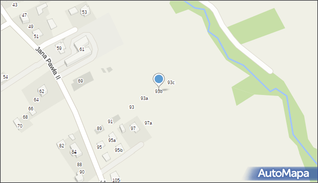 Kobylany, Jana Pawła II, 93b, mapa Kobylany