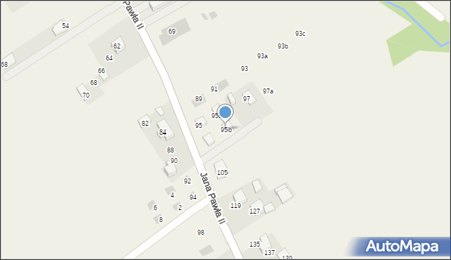 Kobylany, Jana Pawła II, 95b, mapa Kobylany