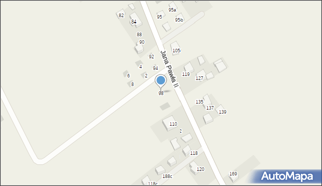 Kobylany, Jana Pawła II, 98, mapa Kobylany