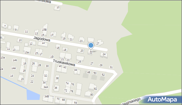 Kobyłka, Jagodowa, 22, mapa Kobyłka