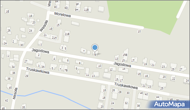 Kobyłka, Jagodowa, 9, mapa Kobyłka