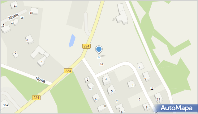 Kobysewo, Jarzębinowa, 1c, mapa Kobysewo