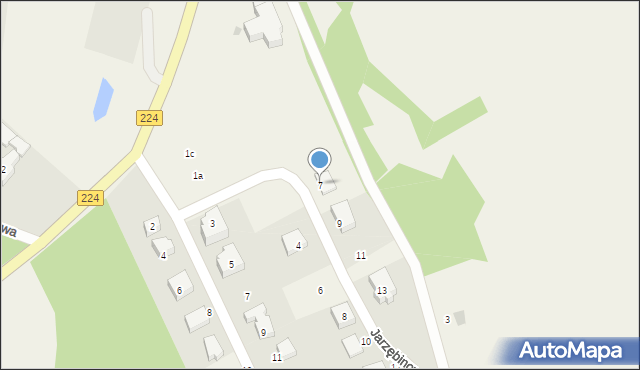 Kobysewo, Jarzębinowa, 7, mapa Kobysewo