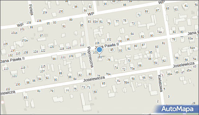 Kock, Jana Pawła II, 101, mapa Kock