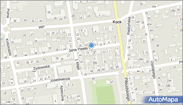 Kock, Jana Pawła II, 19, mapa Kock