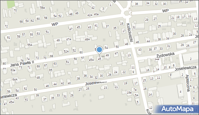 Kock, Jana Pawła II, 53, mapa Kock