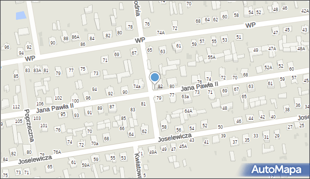 Kock, Jana Pawła II, 84, mapa Kock