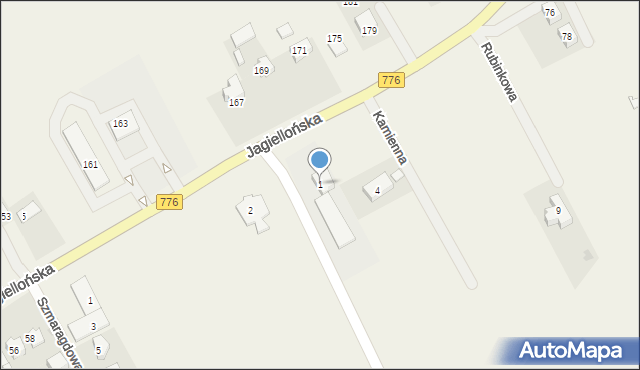 Kocmyrzów, Jarzębinowa, 1, mapa Kocmyrzów