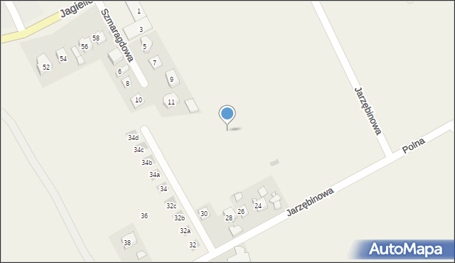 Kocmyrzów, Jarzębinowa, 22b, mapa Kocmyrzów