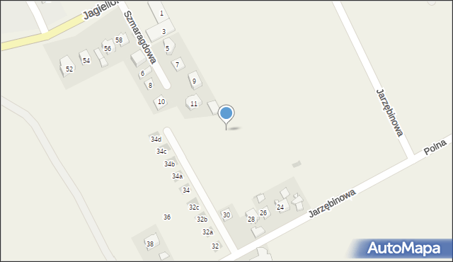 Kocmyrzów, Jarzębinowa, 22c, mapa Kocmyrzów