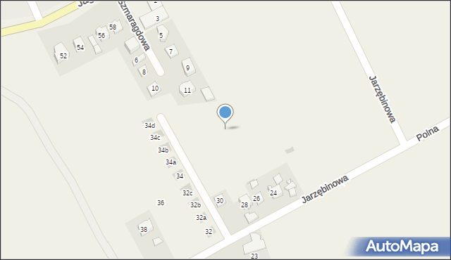 Kocmyrzów, Jarzębinowa, 22d, mapa Kocmyrzów