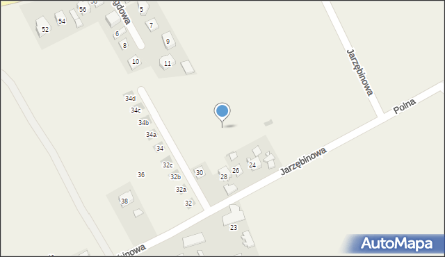 Kocmyrzów, Jarzębinowa, 22f, mapa Kocmyrzów