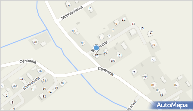 Kocmyrzów, Jarzębinowa, 97, mapa Kocmyrzów