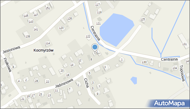 Kocmyrzów, Jaśminowa, 6, mapa Kocmyrzów