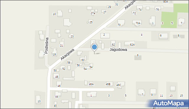 Koczargi Stare, Jagodowa, 2, mapa Koczargi Stare