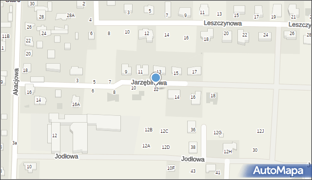 Koczargi Stare, Jarzębinowa, 12, mapa Koczargi Stare