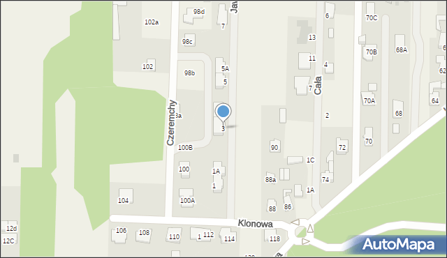 Koczargi Stare, Jaworowa, 3, mapa Koczargi Stare