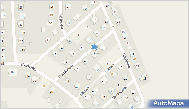 Kokoszkowy, Jaśminowa, 6, mapa Kokoszkowy