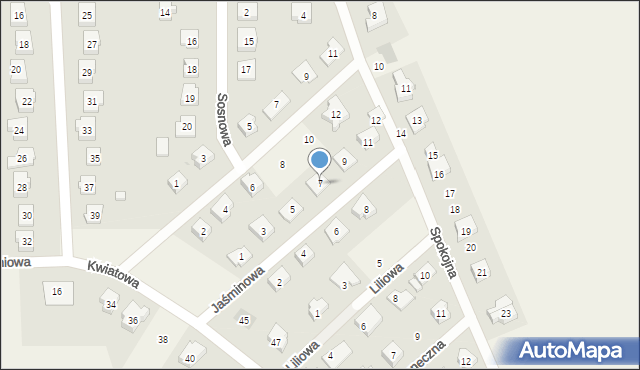 Kokoszkowy, Jaśminowa, 7, mapa Kokoszkowy