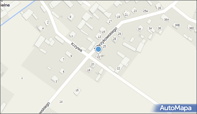 Kołaki Kościelne, Jałbrzykowskiego Romualda, ks. abp., 11, mapa Kołaki Kościelne