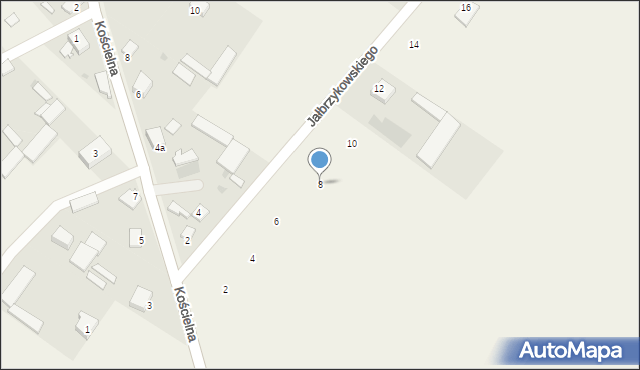 Kołaki Kościelne, Jałbrzykowskiego Romualda, ks. abp., 8, mapa Kołaki Kościelne