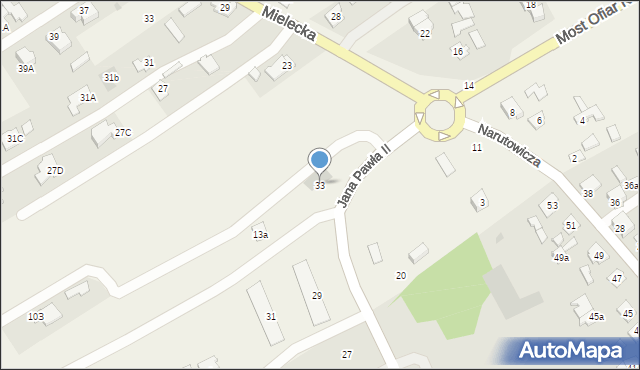 Kolbuszowa Dolna, Jana Pawła II, 33, mapa Kolbuszowa Dolna