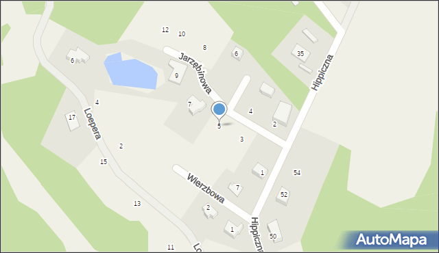 Koleczkowo, Jarzębinowa, 5, mapa Koleczkowo