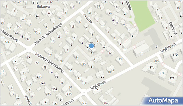 Kołobrzeg, Jaśminowa, 6, mapa Kołobrzegu