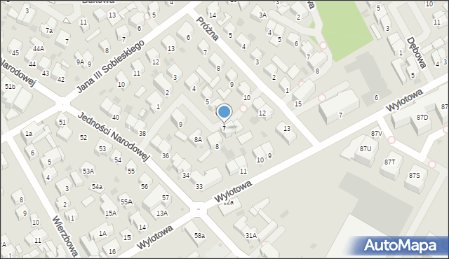 Kołobrzeg, Jaśminowa, 7, mapa Kołobrzegu