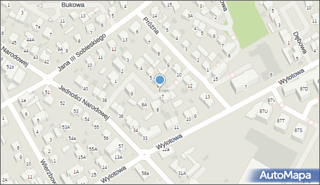 Kołobrzeg, Jaśminowa, 7a, mapa Kołobrzegu