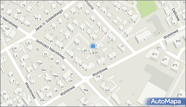 Kołobrzeg, Jaśminowa, 8, mapa Kołobrzegu