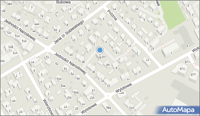 Kołobrzeg, Jaśminowa, 9, mapa Kołobrzegu