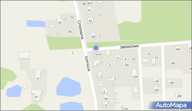 Kolonia Borek, Jałowcowa, 2, mapa Kolonia Borek