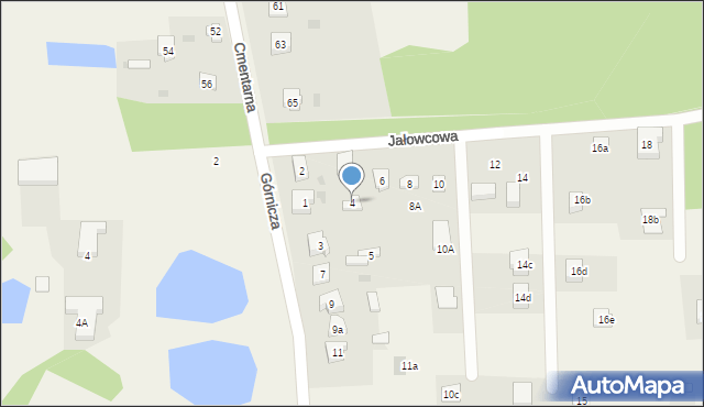 Kolonia Borek, Jałowcowa, 4, mapa Kolonia Borek