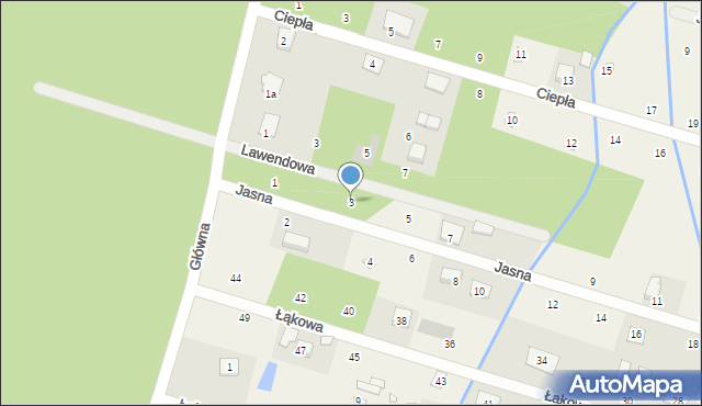 Kolonia Brzeźce, Jasna, 3, mapa Kolonia Brzeźce