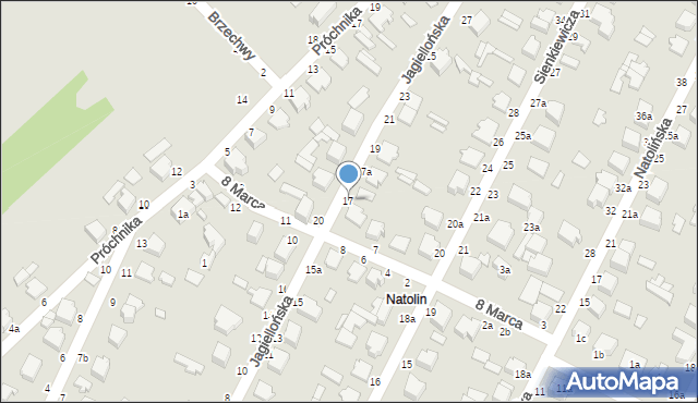 Koluszki, Jagiellońska, 17, mapa Koluszki